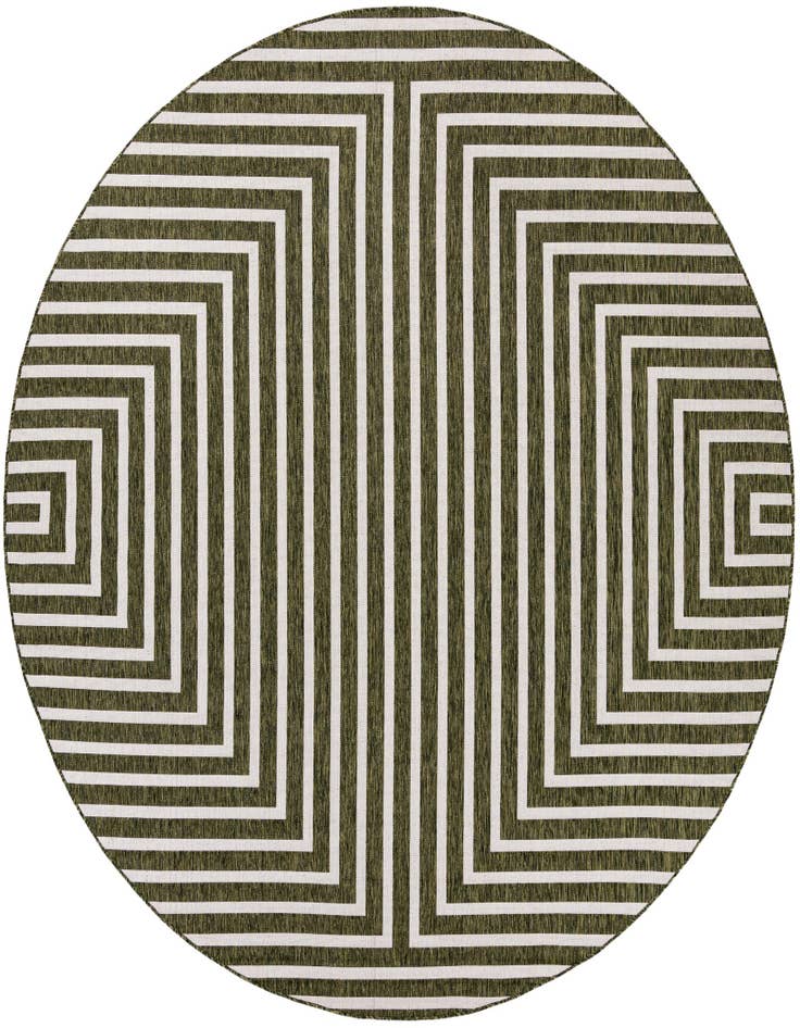 Detail image of 10' x 10' Easy-Clean Modern Indoor / Outdoor Round Rug