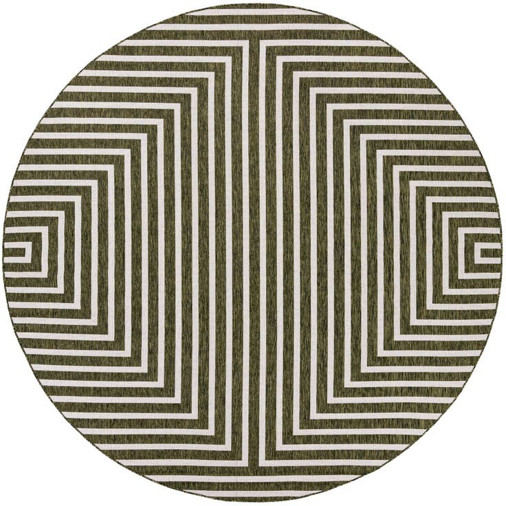 Detail image of 10' x 10' Easy-Clean Modern Indoor / Outdoor Round Rug
