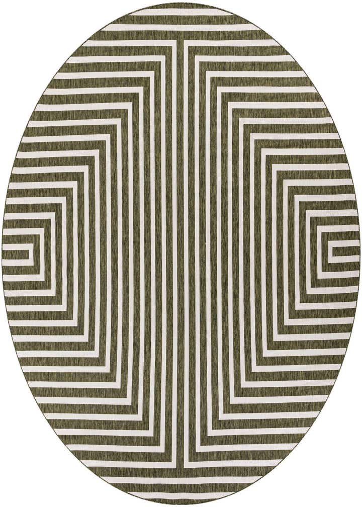 12' x 12' Easy-Clean Modern Indoor / Outdoor Round Rug