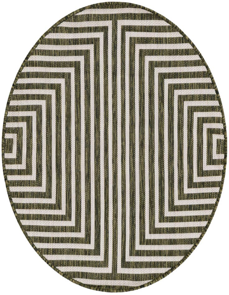 Detail image of 3' x 3' Easy-Clean Modern Indoor / Outdoor Round Rug