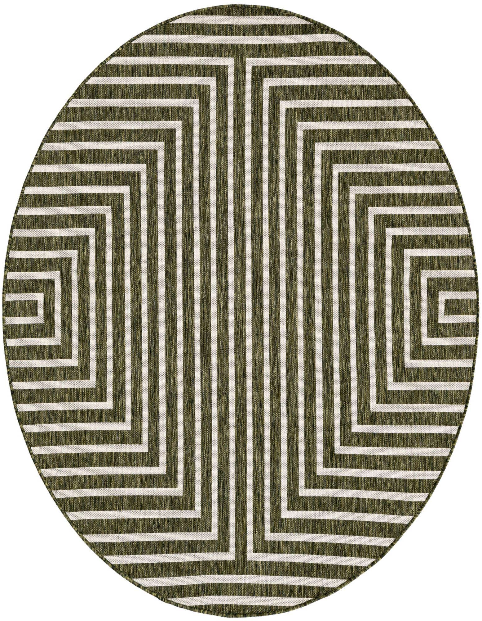 6' x 6' Easy-Clean Modern Indoor / Outdoor Round Rug