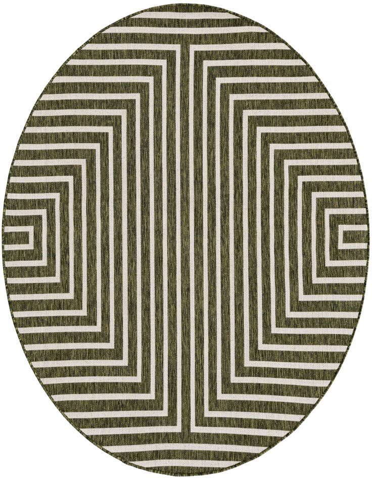 Detail image of 6' x 6' Easy-Clean Modern Indoor / Outdoor Round Rug