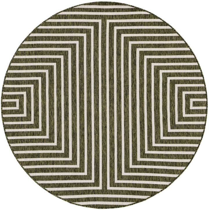 6' x 6' Easy-Clean Modern Indoor / Outdoor Round Rug