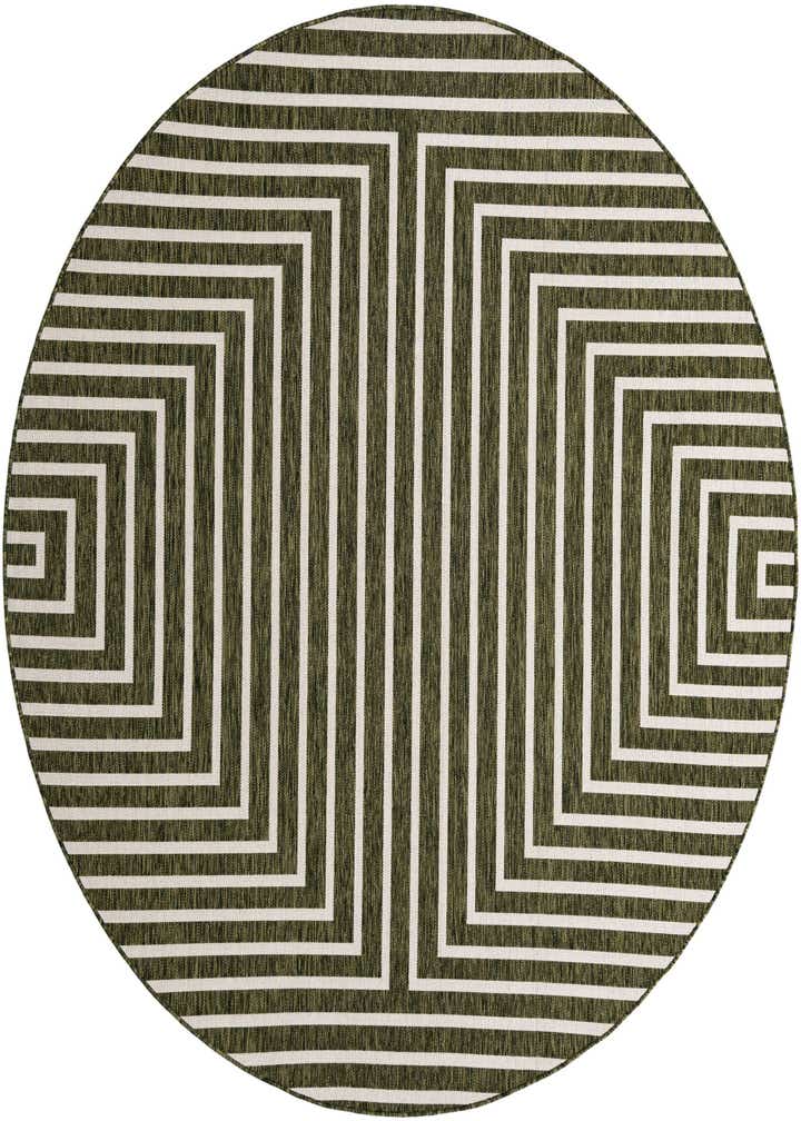 7' 10 x 7' 10 Easy-Clean Modern Indoor / Outdoor Round Rug