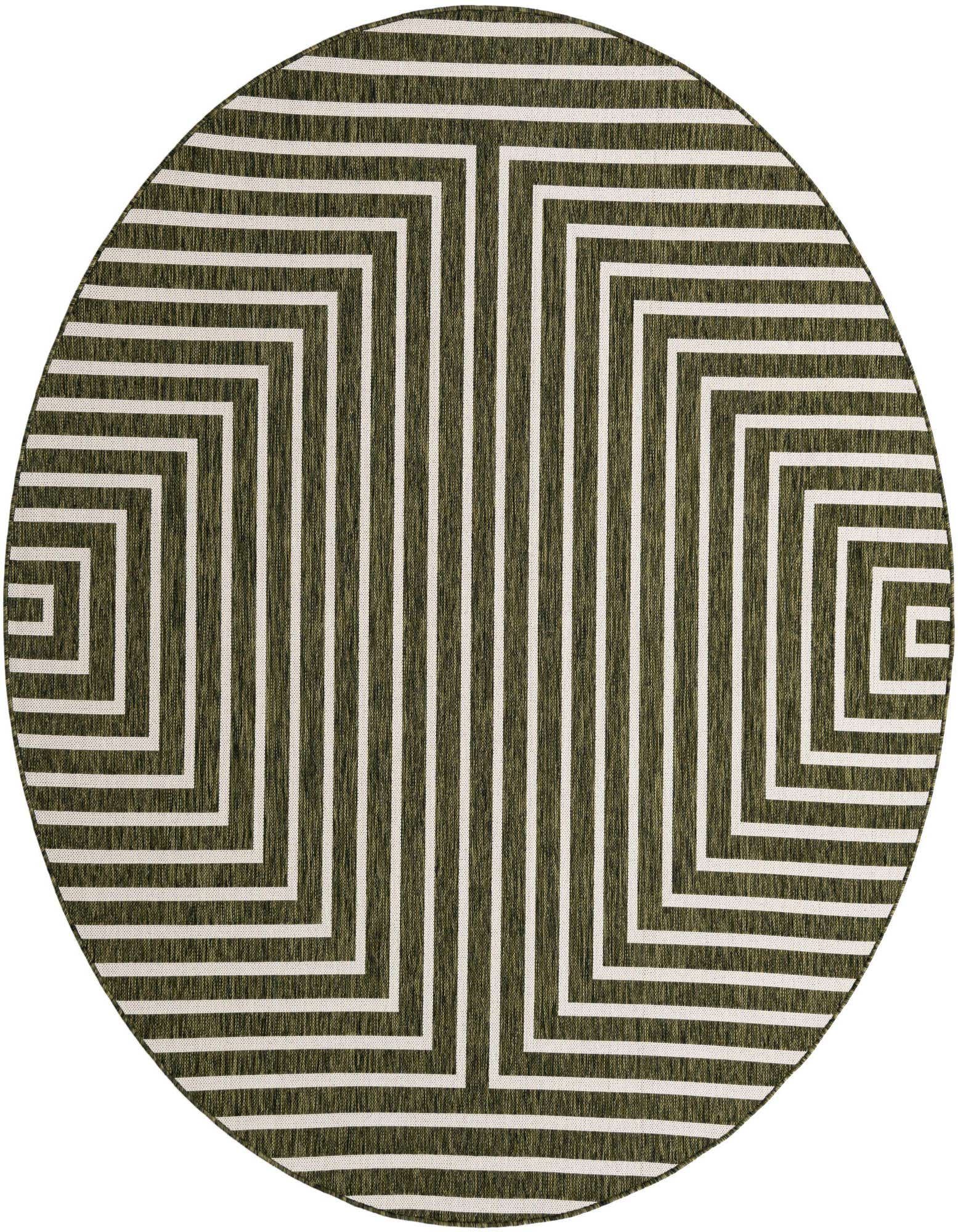 7' 10 x 7' 10 Easy-Clean Modern Indoor / Outdoor Round Rug