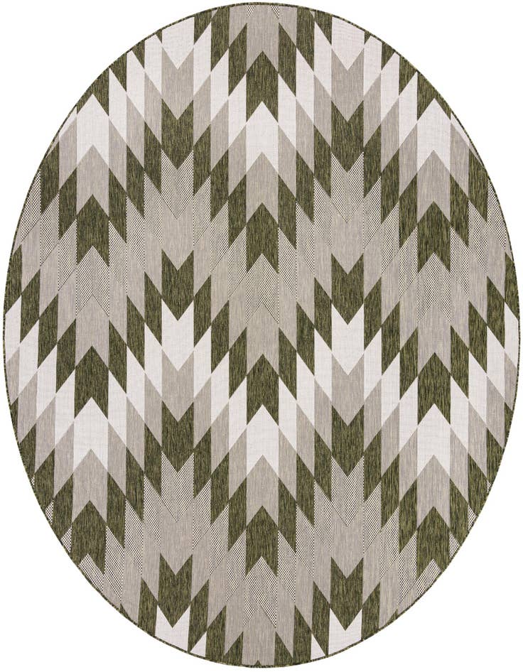 Detail image of 10' x 10' Easy-Clean Modern Indoor / Outdoor Round Rug