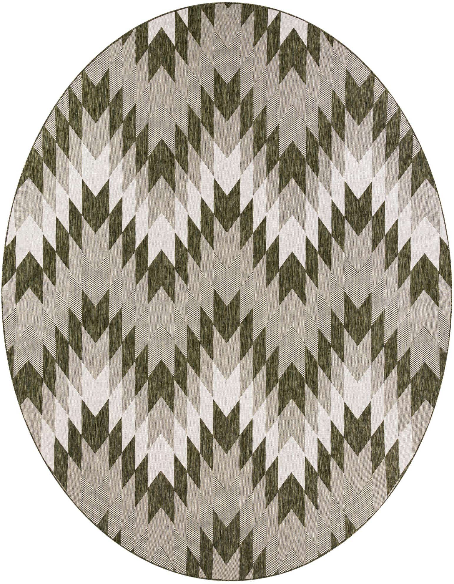 12' x 12' Easy-Clean Modern Indoor / Outdoor Round Rug