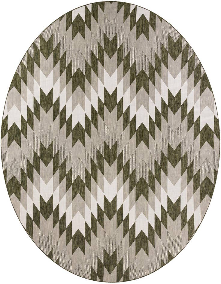 Detail image of 12' x 12' Easy-Clean Modern Indoor / Outdoor Round Rug