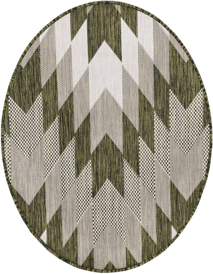 Detail image of 3' x 3' Easy-Clean Modern Indoor / Outdoor Round Rug