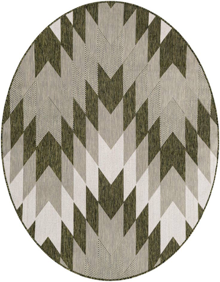 Detail image of 6' x 6' Easy-Clean Modern Indoor / Outdoor Round Rug
