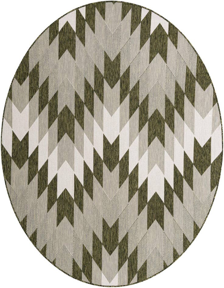 Detail image of 7' 10 x 7' 10 Easy-Clean Modern Indoor / Outdoor Round Rug