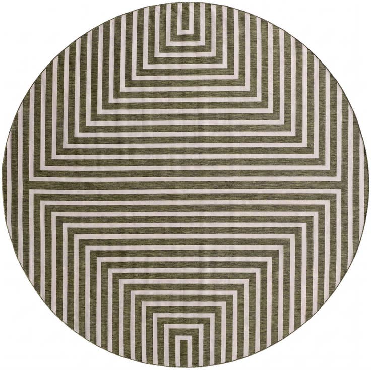 Detail image of 13' x 13' Easy-Clean Modern Indoor / Outdoor Round Rug