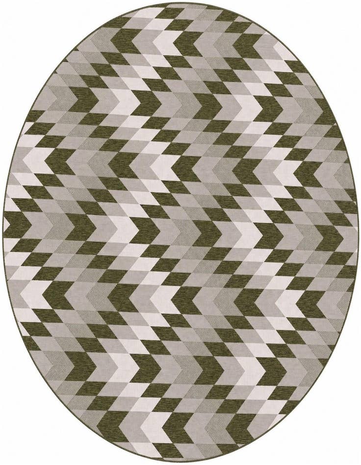 Detail image of 13' x 13' Easy-Clean Modern Indoor / Outdoor Round Rug