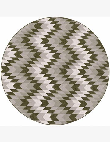 13' x 13' Easy-Clean Modern Indoor / Outdoor Round Rug