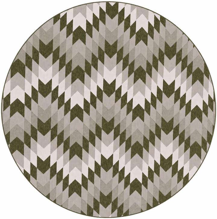 13' x 13' Easy-Clean Modern Indoor / Outdoor Round Rug