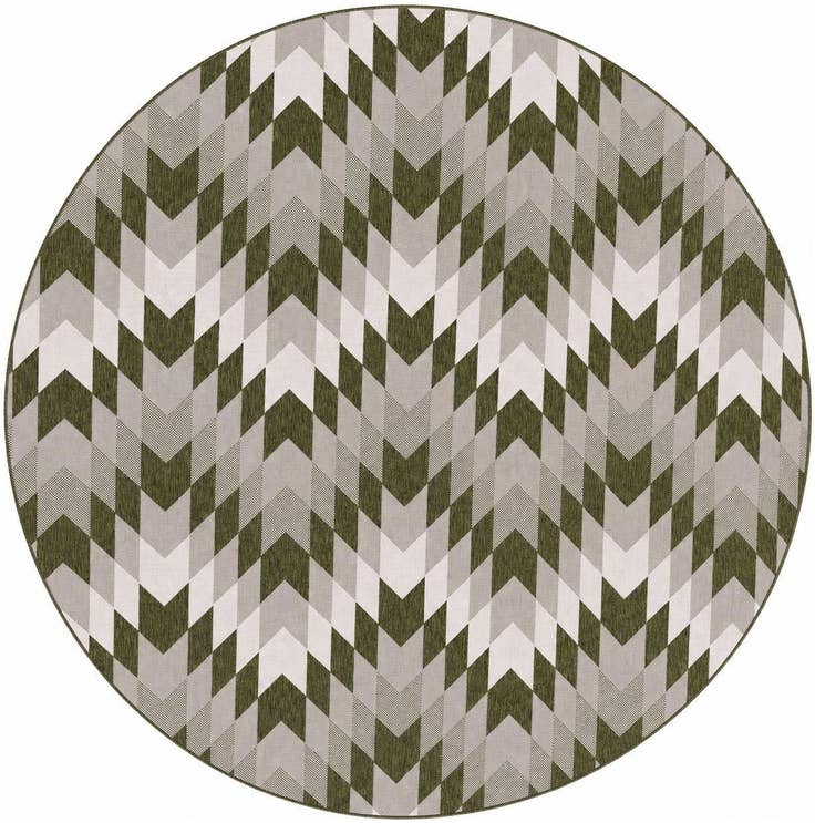 Detail image of 13' x 13' Easy-Clean Modern Indoor / Outdoor Round Rug