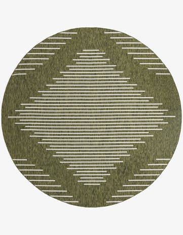 13' x 13' Easy-Clean Modern Indoor / Outdoor Round Rug