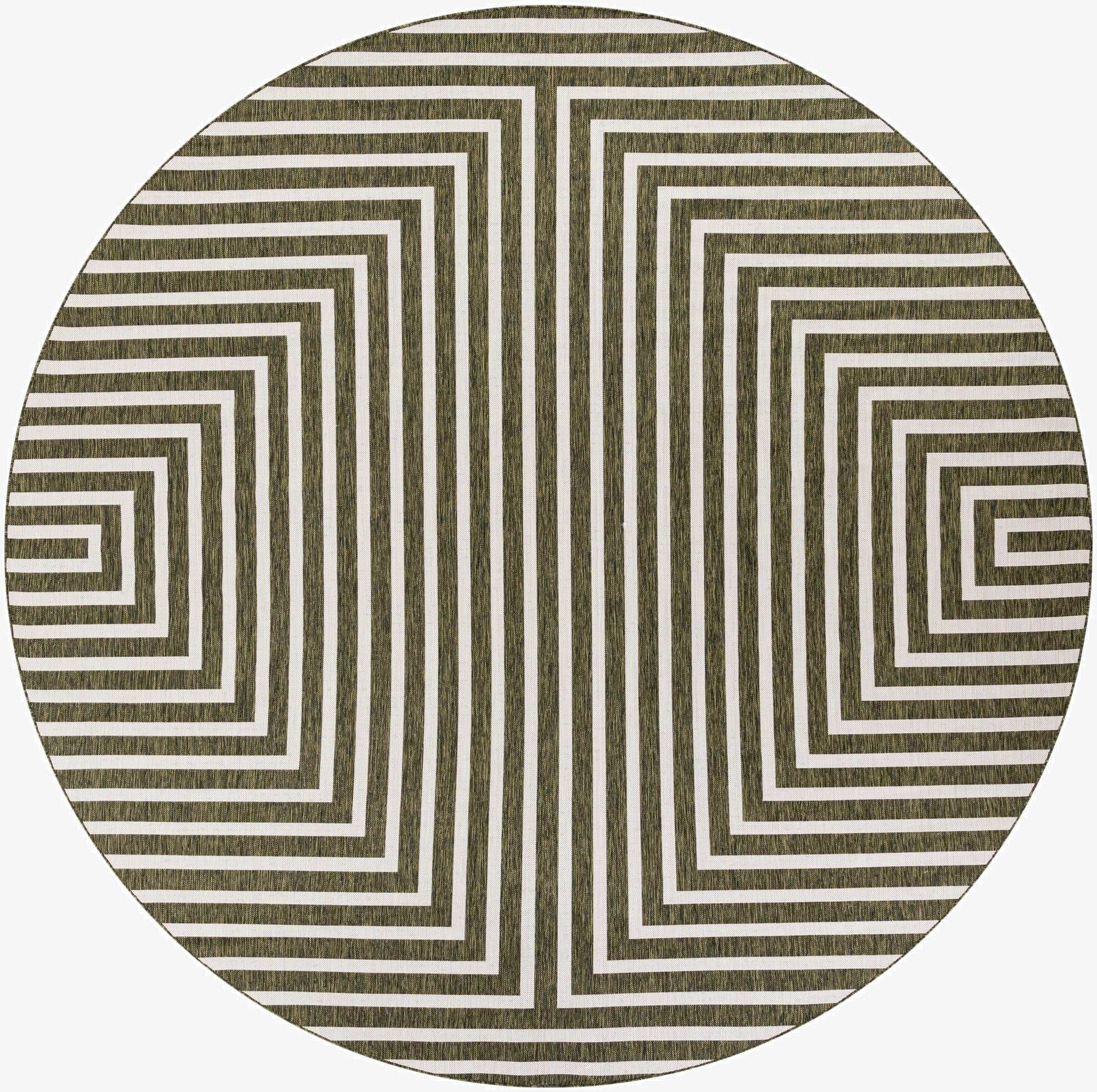 12' x 12'  Washable Modern Indoor / Outdoor Round Rug