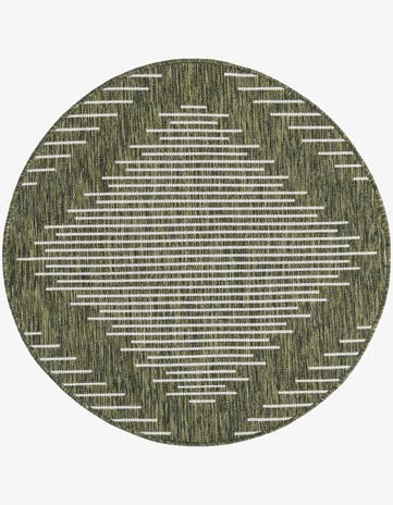 4' x 4' Easy-Clean Modern Indoor / Outdoor Round Rug