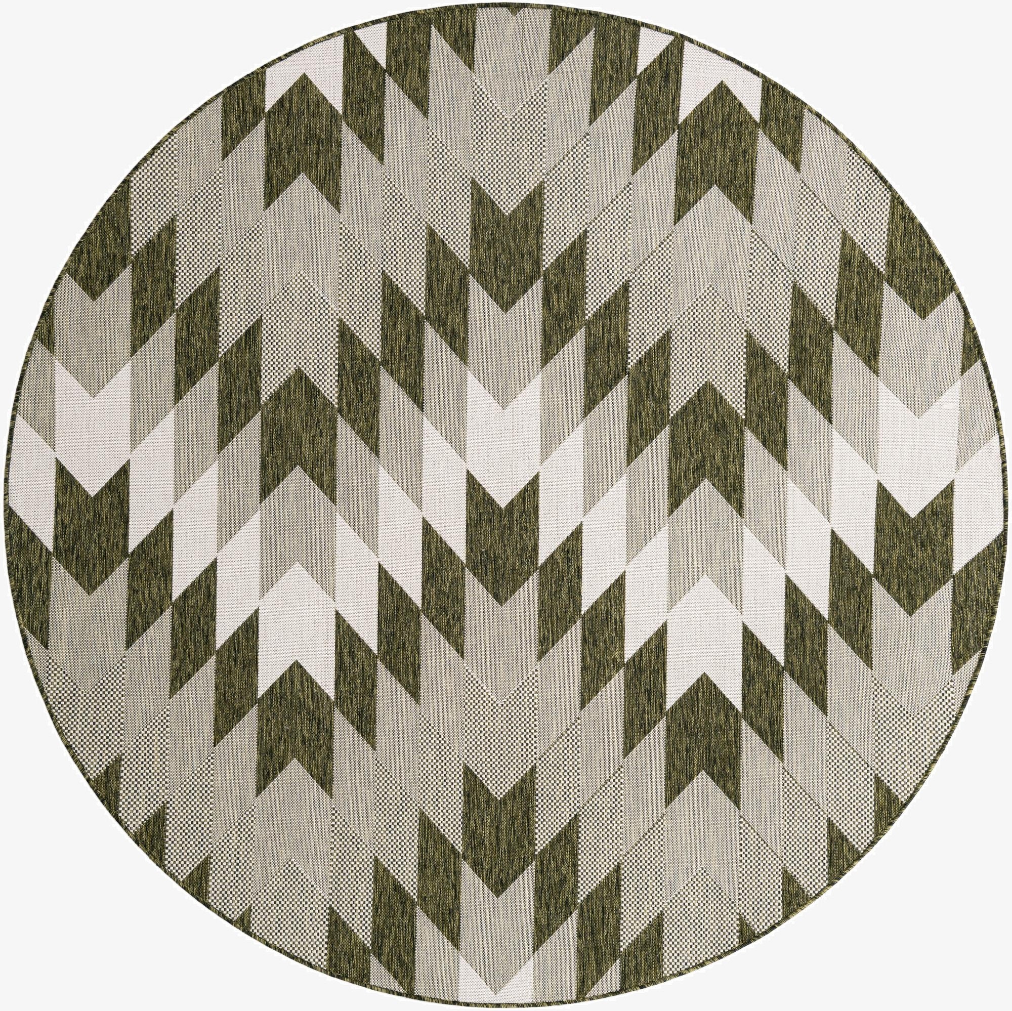 7' 10 x 7' 10  Washable Modern Indoor / Outdoor Round Rug