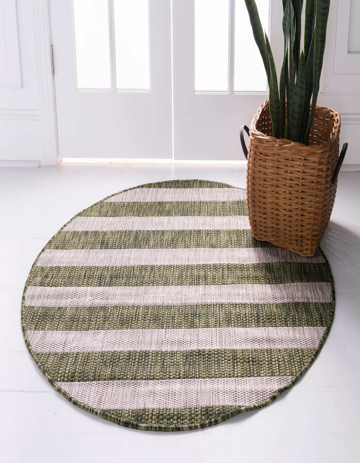 Detail image of 125cm x 125cm Ribbon Indoor / Outdoor Round Alfombra