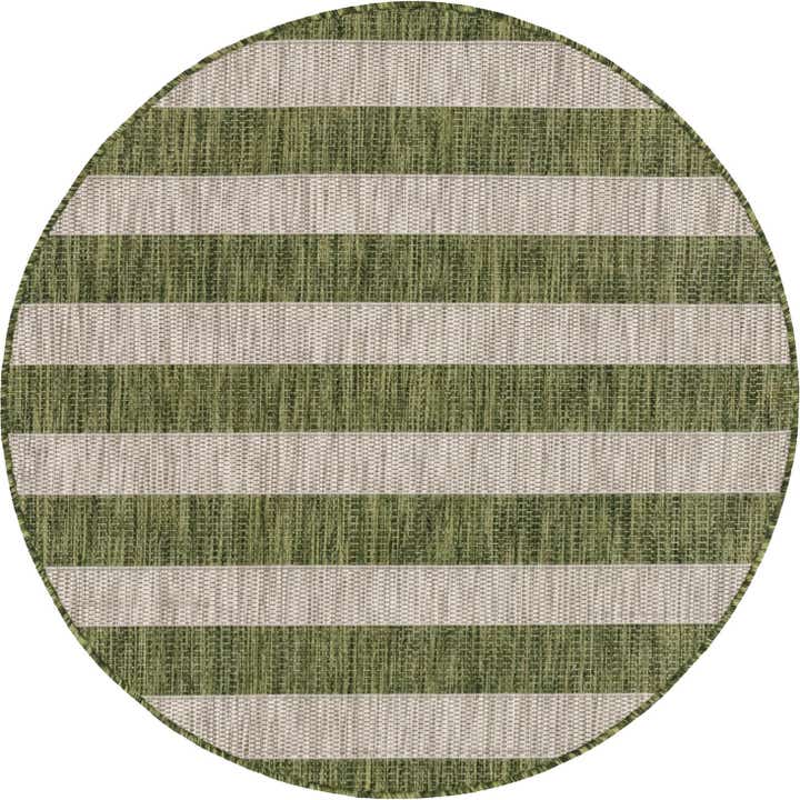 4' x 4' Easy-Clean Ribbon Indoor / Outdoor Round Rug