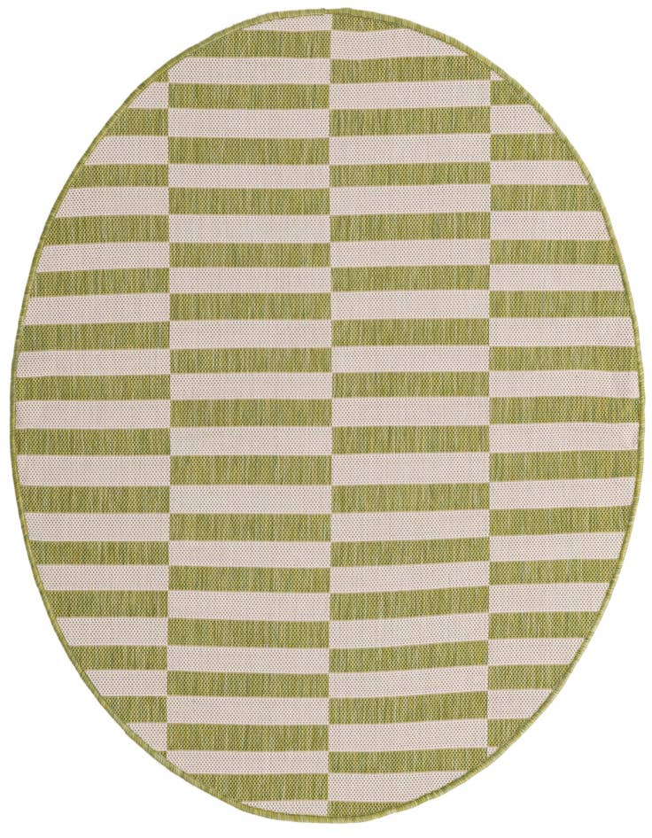 Detail image of 4' x 4' Easy-Clean Ribbon Indoor / Outdoor Round Rug