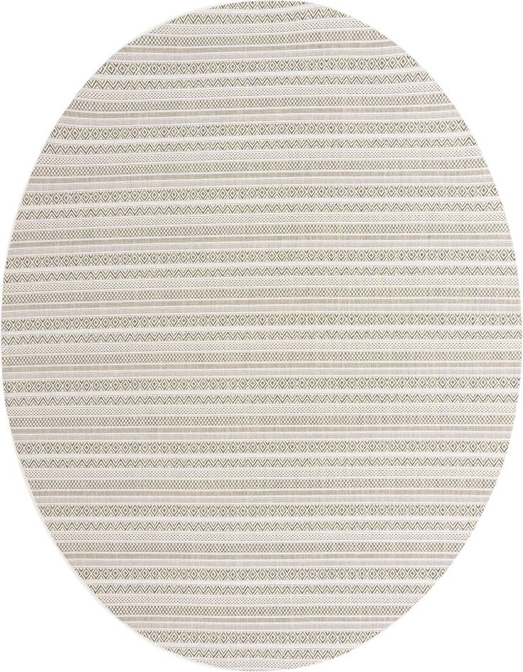 Detail image of 10' x 10' Easy-Clean Ribbon Indoor / Outdoor Round Rug