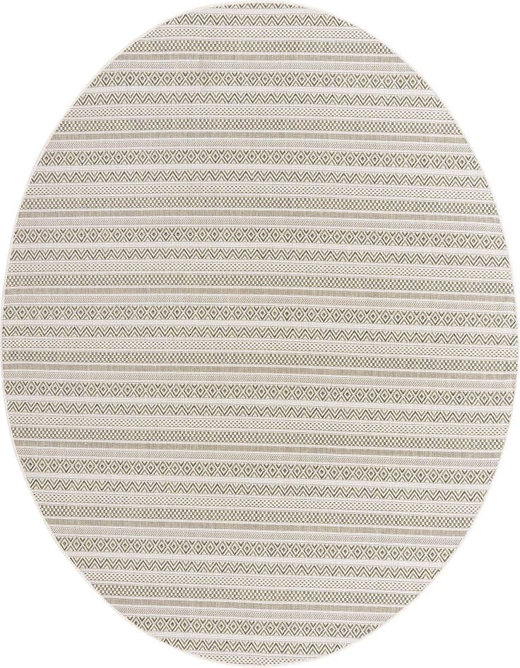 Detail image of 7' 10 x 7' 10 Easy-Clean Ribbon Indoor / Outdoor Round Rug