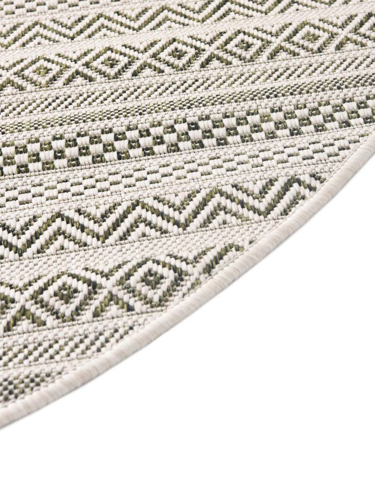 Detail image of 4' x 4' Easy-Clean Ribbon Indoor / Outdoor Round Rug