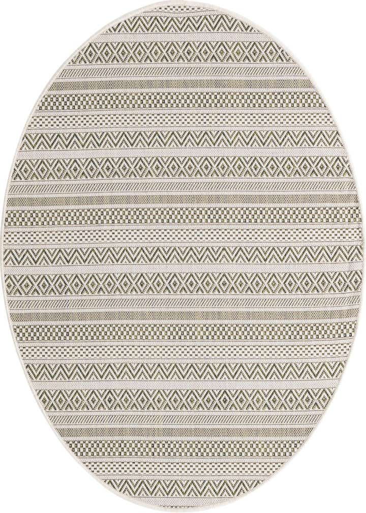 4' x 4' Easy-Clean Ribbon Indoor / Outdoor Round Rug