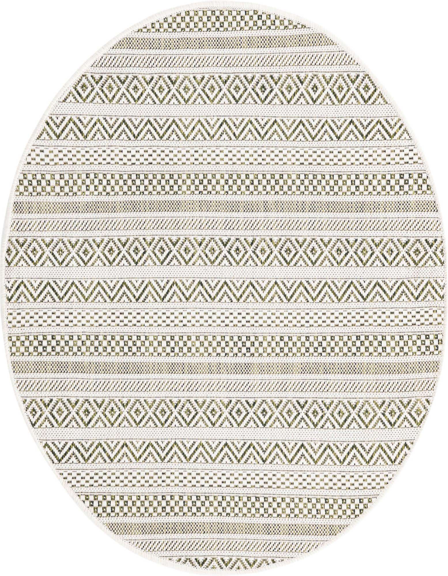 3' x 3' Easy-Clean Ribbon Indoor / Outdoor Round Rug