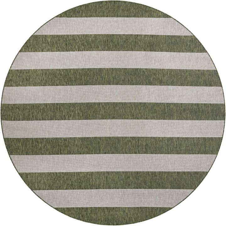 10' x 10' Easy-Clean Ribbon Indoor / Outdoor Round Rug