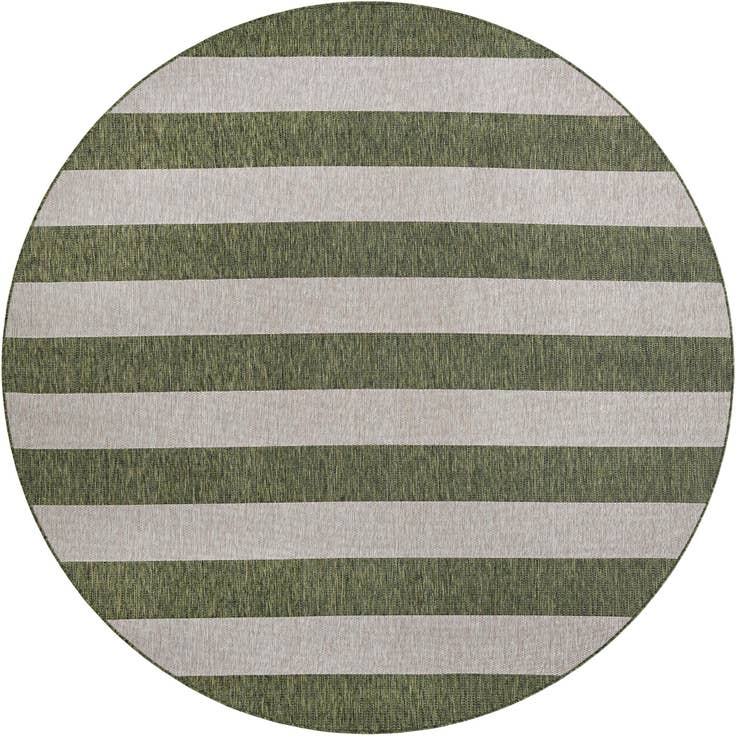 Detail image of 10' x 10' Easy-Clean Ribbon Indoor / Outdoor Round Rug