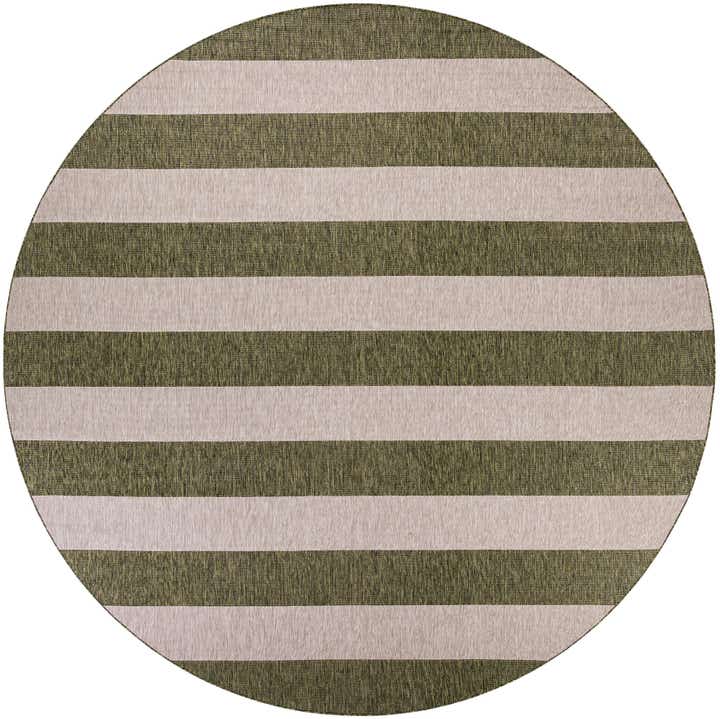 12' x 12' Easy-Clean Ribbon Indoor / Outdoor Round Rug