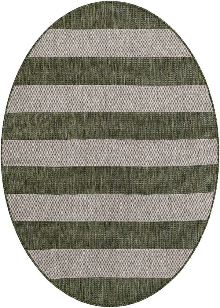 5' 3 x 5' 3 Easy-Clean Ribbon Indoor / Outdoor Round Rug
