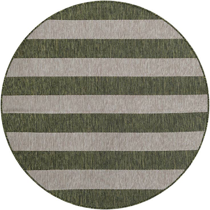 Detail image of 5' 3 x 5' 3 Easy-Clean Ribbon Indoor / Outdoor Round Rug