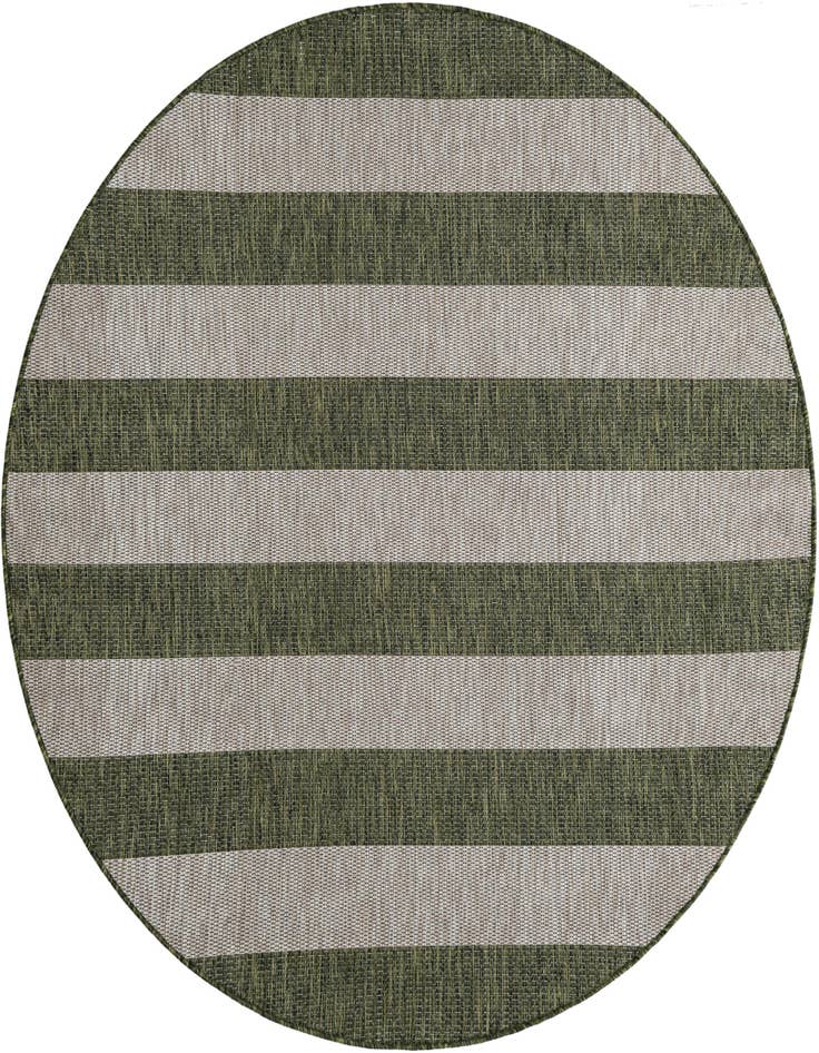 Detail image of 6' x 6' Easy-Clean Ribbon Indoor / Outdoor Round Rug