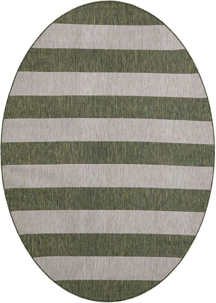 7' 10 x 7' 10 Easy-Clean Ribbon Indoor / Outdoor Round Rug