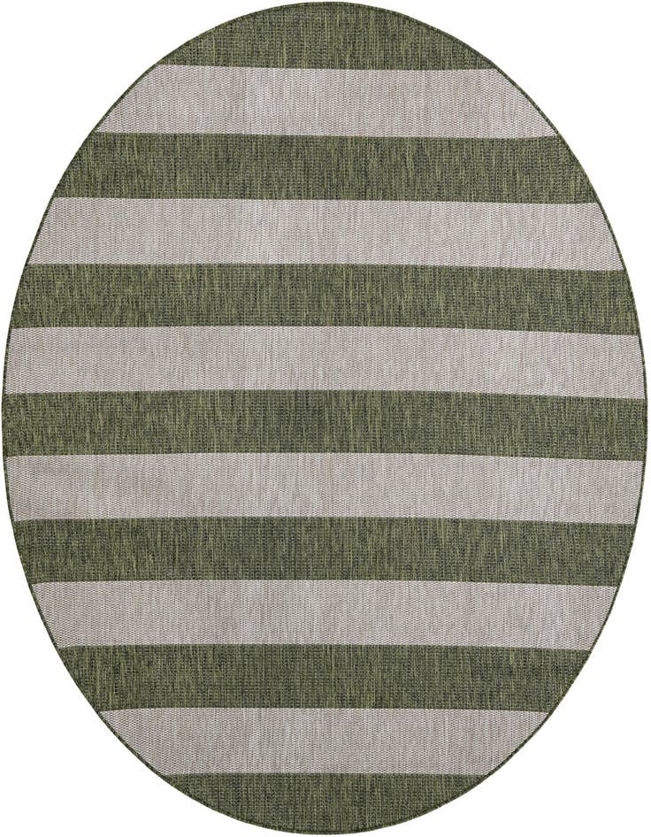 Detail image of 7' 10 x 7' 10 Easy-Clean Ribbon Indoor / Outdoor Round Rug