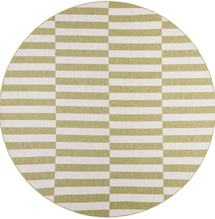 10' x 10' Easy-Clean Ribbon Indoor / Outdoor Round Rug