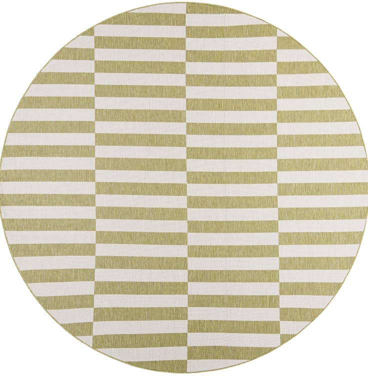 Detail image of 10' x 10' Easy-Clean Ribbon Indoor / Outdoor Round Rug