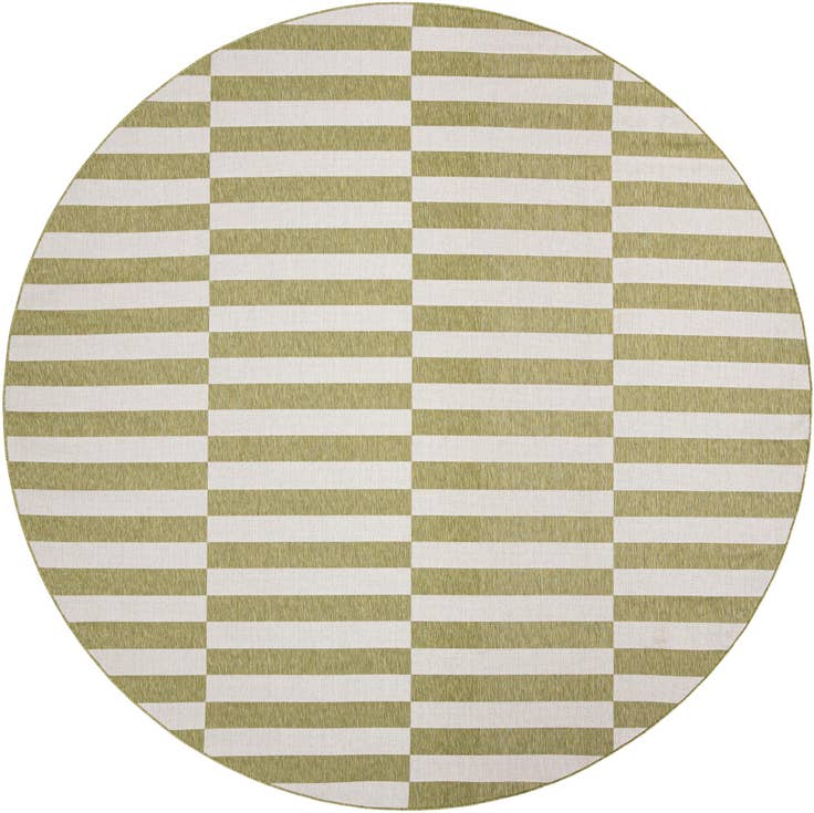 Detail image of 12' x 12' Easy-Clean Ribbon Indoor / Outdoor Round Rug