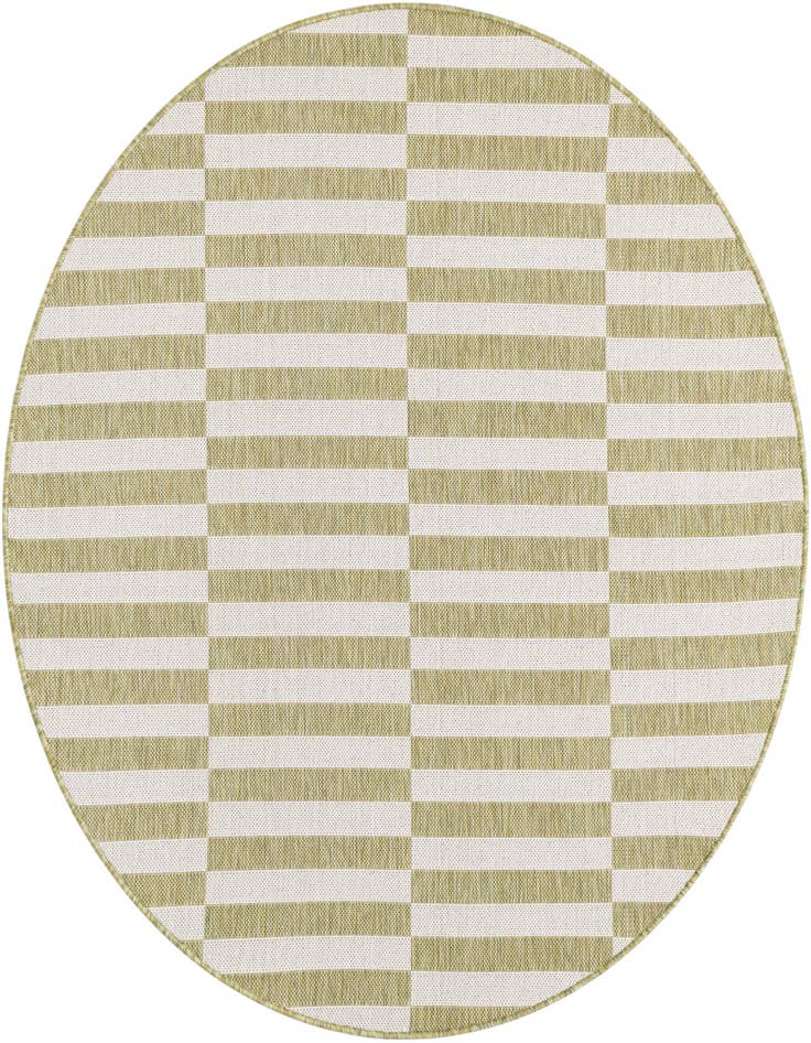 Detail image of 5' 3 x 5' 3 Easy-Clean Ribbon Indoor / Outdoor Round Rug