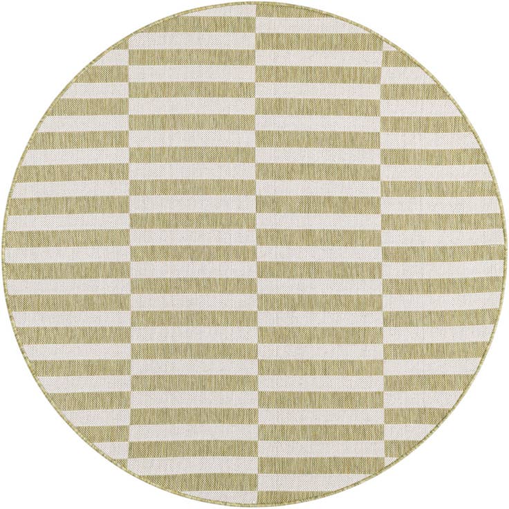 Detail image of 5' 3 x 5' 3 Easy-Clean Ribbon Indoor / Outdoor Round Rug