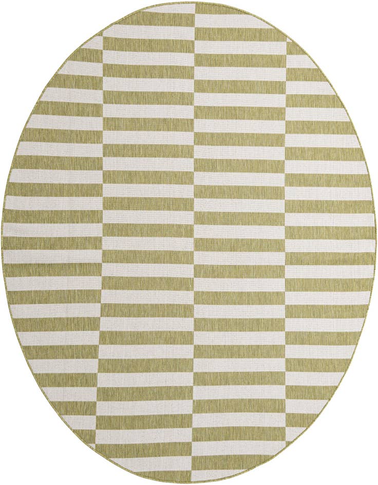 Detail image of 7' 10 x 7' 10 Easy-Clean Ribbon Indoor / Outdoor Round Rug
