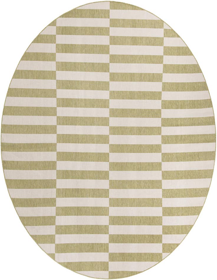 Detail image of 13' x 13' Easy-Clean Ribbon Indoor / Outdoor Round Rug
