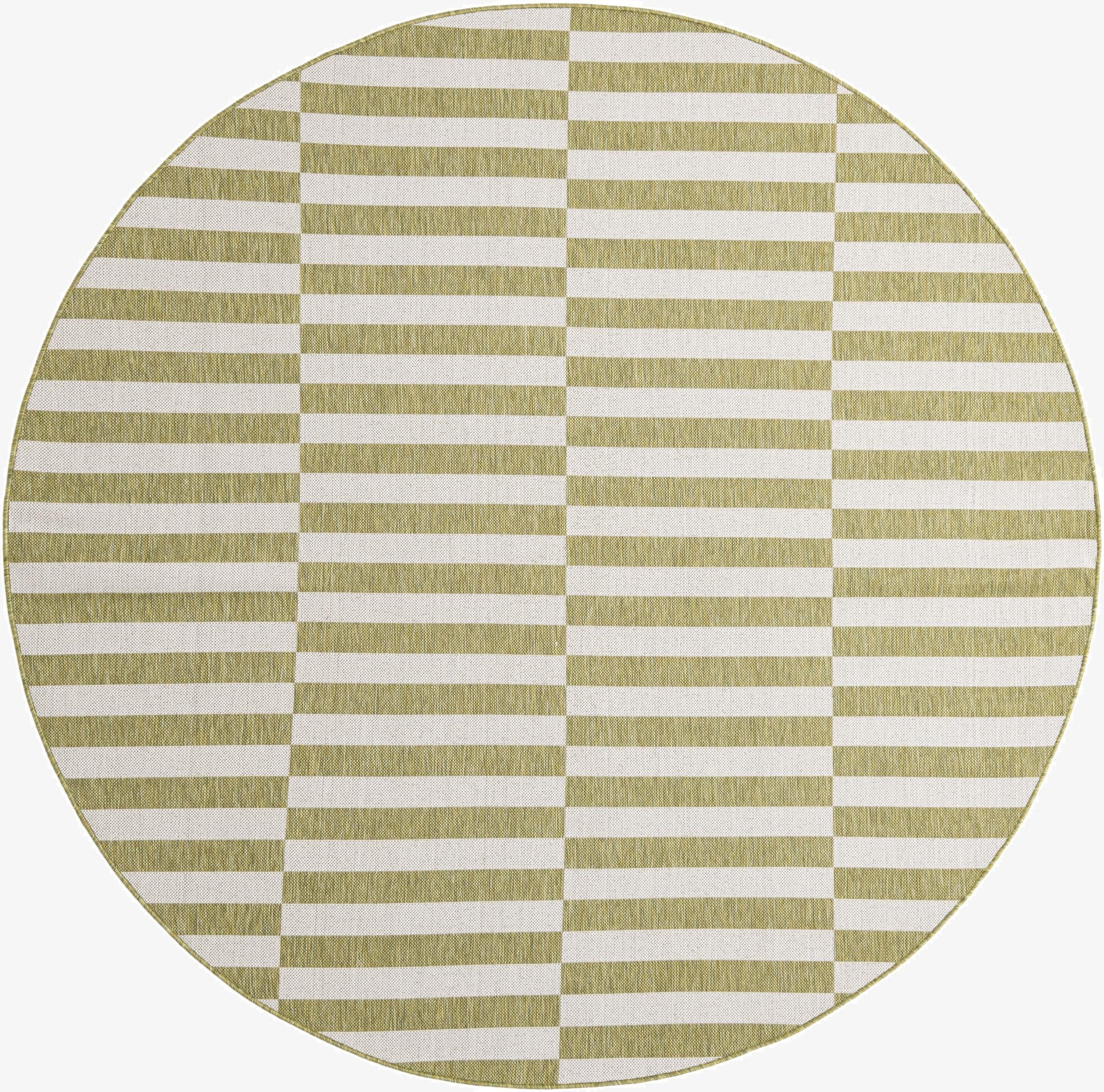 7' 10 x 7' 10 Washable Ribbon Indoor / Outdoor Round Rug