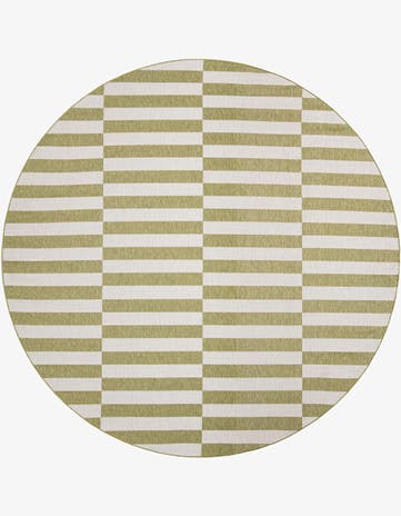 12' x 12' Easy-Clean Ribbon Indoor / Outdoor Round Rug