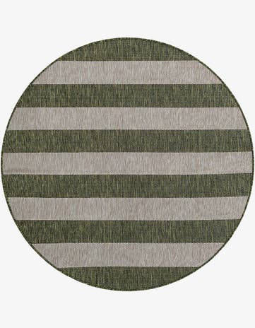 5' 3 x 5' 3 Easy-Clean Ribbon Indoor / Outdoor Round Rug